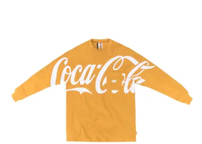 Pre-owned Kith Men's  X Cocacola Quinn Long Sleeve Tee Shirt In Yellow