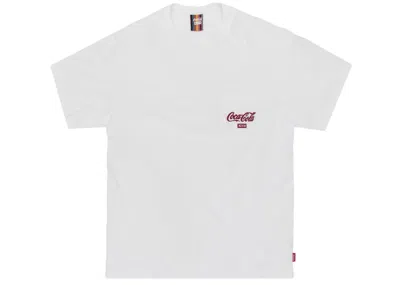 Pre-owned Kith Men's  X Cocacola Quinn Pocket Tee Shirt In White