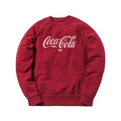Pre-owned Kith Men's  X Cocacola Rugby Shirt Crewneck Sweatshirt In Red
