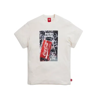 Pre-owned Kith Men's  X Cocacola Splash Vintage Tee Shirt In Ivory In White