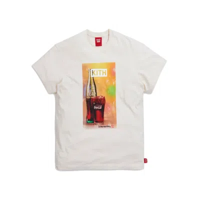 Pre-owned Kith Men's  X Cocacola Spotlight Vintage Tee Shirt In Ivory In White