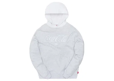 Pre-owned Kith Men's  X Cocacola Surfboard Williams Ii Hoodie In Light Heather Grey In Gray