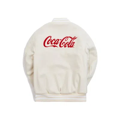 Pre-owned Kith Men's  X Cocacola X Golden Bear Varsity Bomber In Natural In Brown