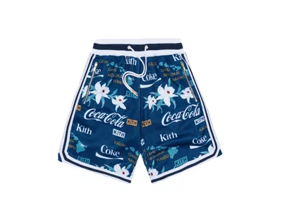 Pre-owned Kith Men's  X Cocacola X Mitchell & Ness Hawaii Shorts In Blue