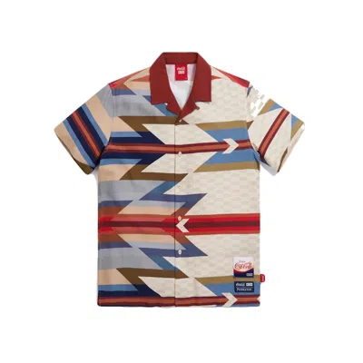 Pre-owned Kith Men's  X Cocacola X Pendleton Camp Collar Shirtin Maroon In Burgundy