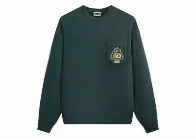 Pre-owned Kith Men's  X Columbia Garden Of Life Nelson Crewneck Sweatshirt In Stadium