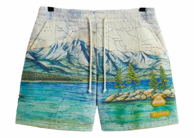 Pre-owned Kith Men's  X Columbia Lake Tahoe Fleece Short In Chalk