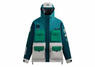 Pre-owned Kith Men's  X Columbia Madison Jacket In Waterfall In Blue