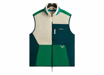 Pre-owned Kith Men's  X Columbia Sherpa Vest In Bamboo Forest