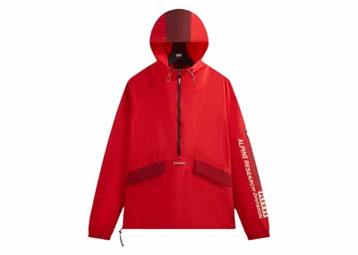 Pre-owned Kith Men's  X Columbia Wind Anorak In Jacket Red Velvet
