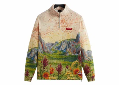 Pre-owned Kith Men's  X Columbia Yosemite Quarter Zip In Waffle In Yellow