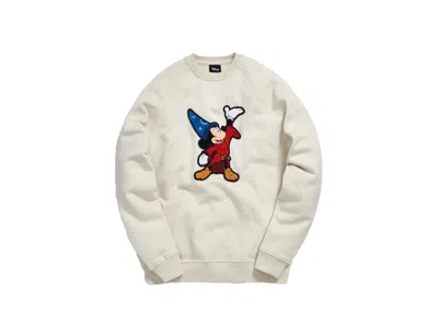 Pre-owned Kith Men's  X Disney 40s Fantasia Classic Logo Crewneck Sweatshirt In Turtledove In Gray