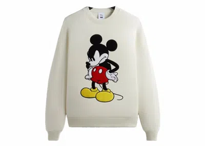 Pre-owned Kith Men's  X Disney Mickey & Friends Mad Mickey Vintage Crewneck Sweatshirt In Sandrift
