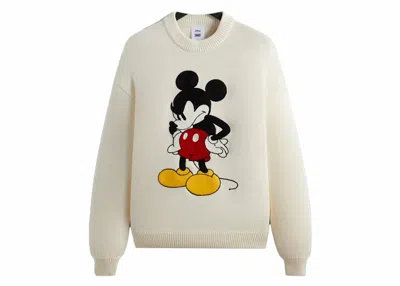 Pre-owned Kith Men's  X Disney Mickey & Friends Mickey Crewneck Sweatshirt Sweater In Sandrift