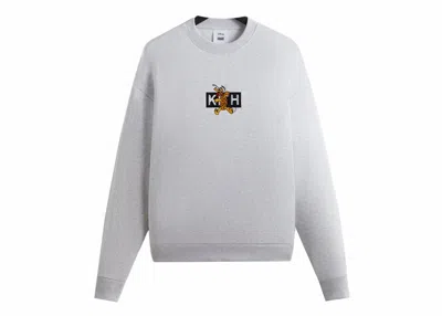 Pre-owned Kith Men's  X Disney Mickey & Friends Pluto Classic Logo Crewneck Sweatshirt In Light Heather Grey