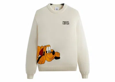 Pre-owned Kith Men's  X Disney Mickey & Friends Pluto Crewneck Sweatshirt Sweater In Sandrift