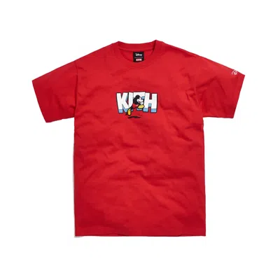 Pre-owned Kith Men's  X Disney Running Mickey Tee Shirt In Red