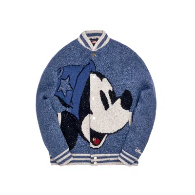 Pre-owned Kith Men's  X Disney Varsity Jacket In Navy Blue