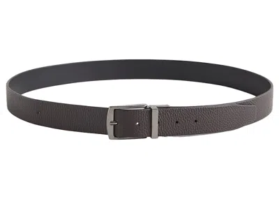 Pre-owned Kith Men's  X Giorgio Armani Reversable Leather Belt In Brown