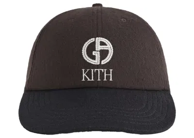 Pre-owned Kith Men's  X Giorgio Armani Two Tone Baseball Cap In Hickory