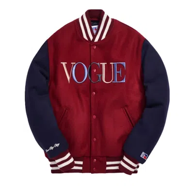 Pre-owned Kith Men's  X Golden Bear X Vogue Varsity Brooklyn Jacket In Cardinal