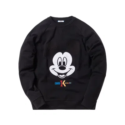 Pre-owned Kith Men's  X Iceberg Mickey Crewneck Sweatshirt In Black