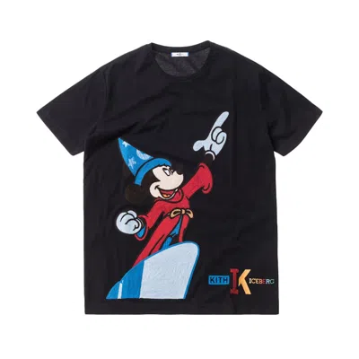 Pre-owned Kith Men's  X Iceberg Mickey Fantasia Tee Shirt In Black