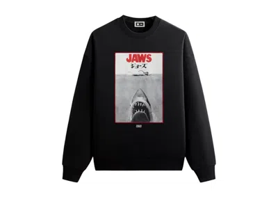Pre-owned Kith Men's  X Jaws Japanese Poster Nelson Crewneck Sweatshirt In Black