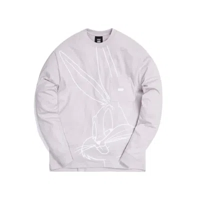 Pre-owned Kith Men's  X Looney Tunes Bugs Long Sleeve Pocket Quinn Tee Shirt In Mushroom In Brown