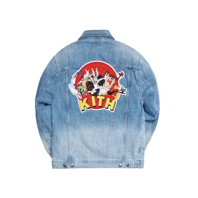 Pre-owned Kith Men's  X Looney Tunes Denim Jacket Jacket In Blue