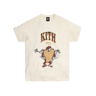 Pre-owned Kith Men's  X Looney Tunes Taz Vintage Tee Shirt In Turtledove In Gray