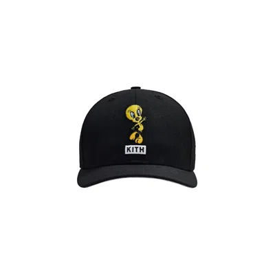 Pre-owned Kith Men's  X Looney Tunes X New Era Tweety 59fifty Cap In Black