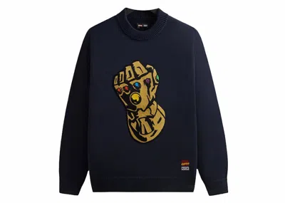 Pre-owned Kith Men's  X Marvel Thanos Lewis Crewneck Sweatshirt Sweater In Nocturnal