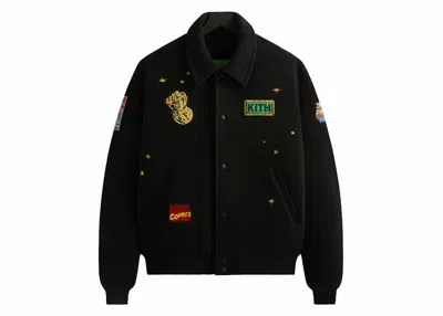 Pre-owned Kith Men's  X Marvel Universe Varsity Jacketin Black/green
