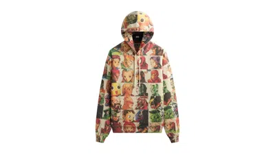 Pre-owned Kith Men's  X Marvel Vs. Capcom Fighter Allover Printed Vintage Nelson Hoodie In Sandrift