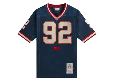 Pre-owned Kith Men's  X Mitchell & Ness Nfl Michael Strahan Jersey In Blue