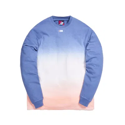 Pre-owned Kith Men's  X New Balance Spirit Long Sleeve Tee Shirt In Blue Ombre