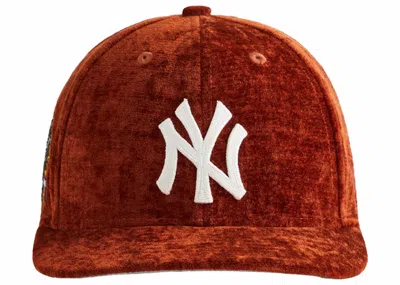 Pre-owned Kith Men's  X New Era For The New York Yankees Chenille Chainstitch 59fifty Low Profile Cap In Briar In Purple