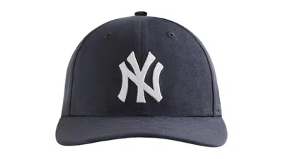 Pre-owned Kith Men's  X New Era For The New York Yankees Microsuede 59fifty Low Profile Fitted Hat In Nocturnal In Black