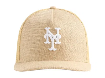 Pre-owned Kith Men's  X New Era New York Mets Raffia 9fifty Cap In Natural