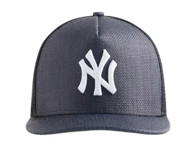 Pre-owned Kith Men's  X New Era New York Yankees Raffia 9fifty Cap In Nocturnal