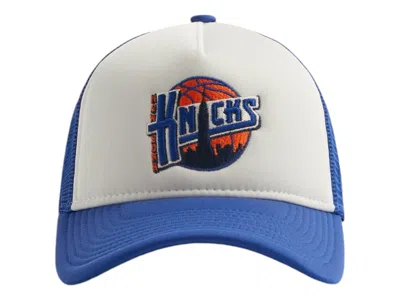 Pre-owned Kith Men's  X New Era The New York Knicks 9forty A Frame Trucker Hat In Royal