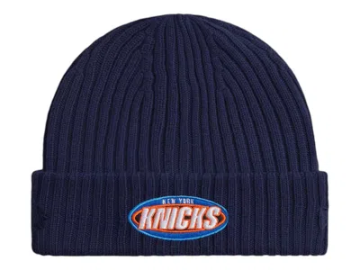 Pre-owned Kith Men's  X New Era The New York Knicks Logo Beanie In Nocturnal