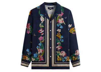 Pre-owned Kith Men's  X New York Botanical Garden Floral Border Long Sleeve Thompson Shirt In Nocturnal