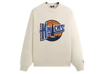 Pre-owned Kith Men's  X New York Knicks City Vintage Nelson Crewneck Sweatshirt In Sandrift
