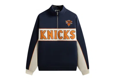 Pre-owned Kith Men's  X New York Knicks Coach Vintage Nelson Quarter Zip In Nocturnal In Black