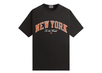 Pre-owned Kith Men's  X New York Knicks New York To The World Vintage Tee Shirt In Black