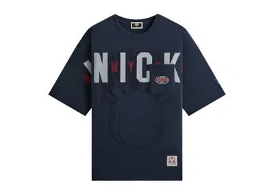 Pre-owned Kith Men's  X New York Knicks Pocket Vintage Jones Tee Shirt In Nocturnal In Black