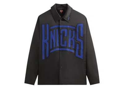 Pre-owned Kith Men's  X New York Knicks Snap Front Coaches Jacket In Black