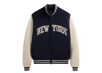 Pre-owned Kith Men's  X New York Knicks Wyona Full Zip Sweater In Nocturnal In Black